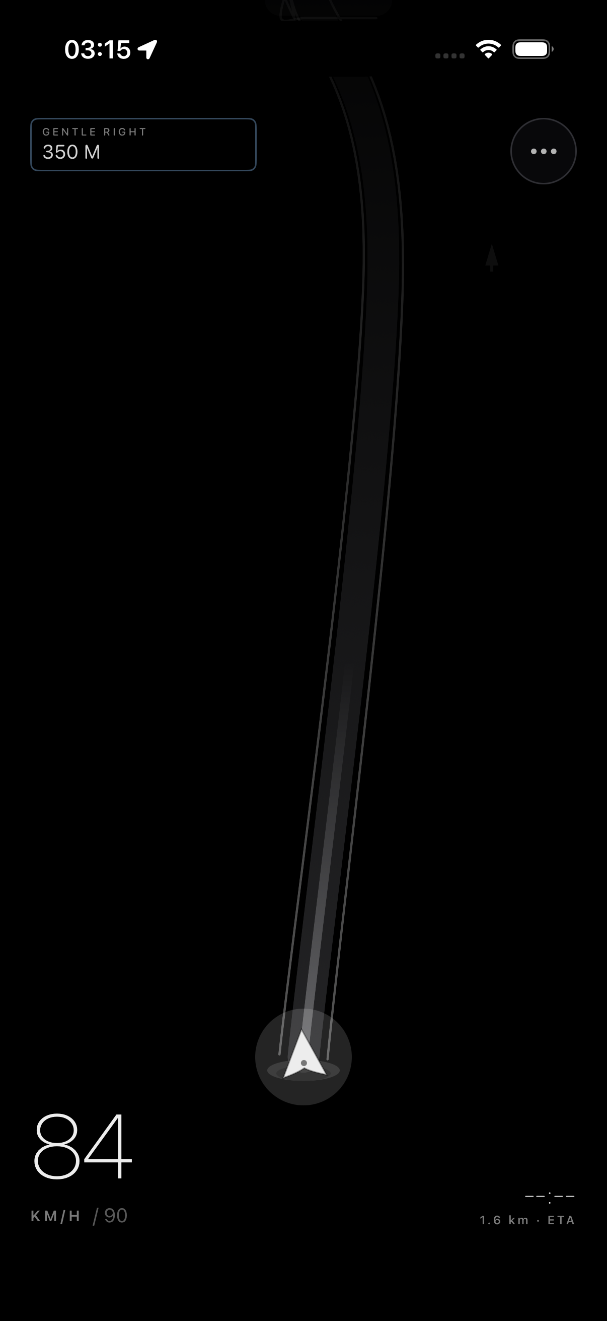 Curvi perspective road mode