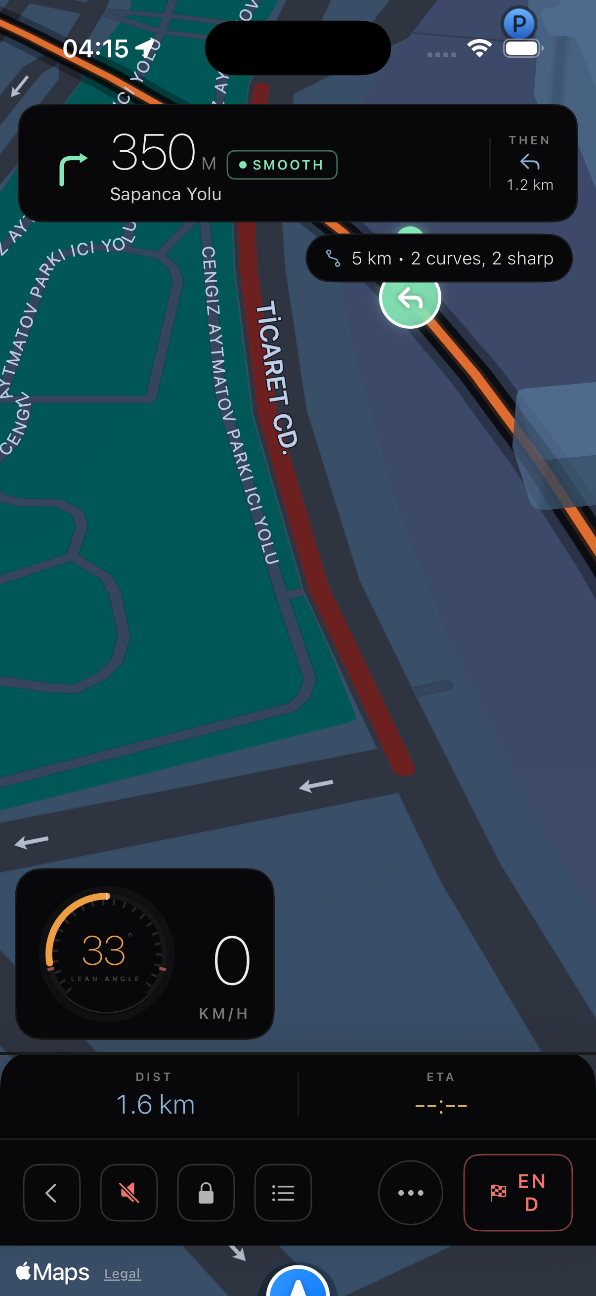Map navigation mode